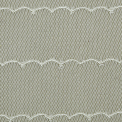 White Color Net Embroidery Fabric