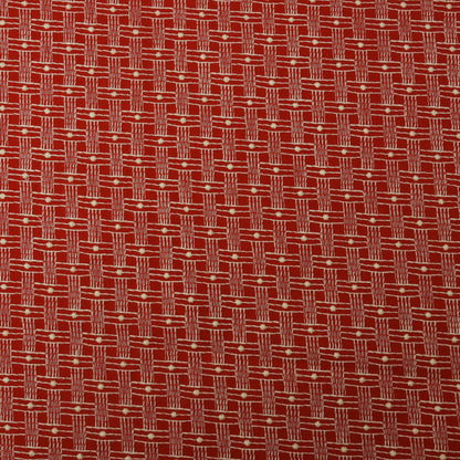 Red Color Woolen Embroidery Fabric