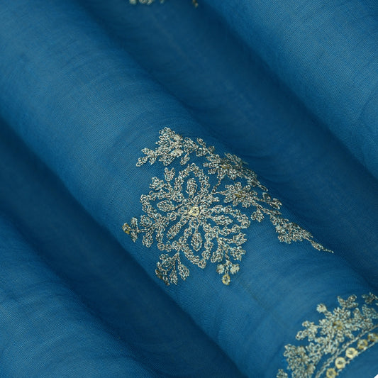 Chanderi Embroidery Fabric