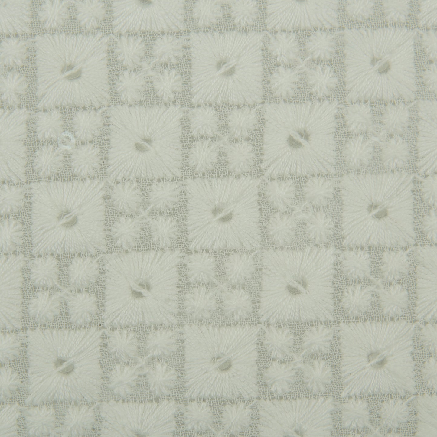 White Color Georgette Embroidery Fabric