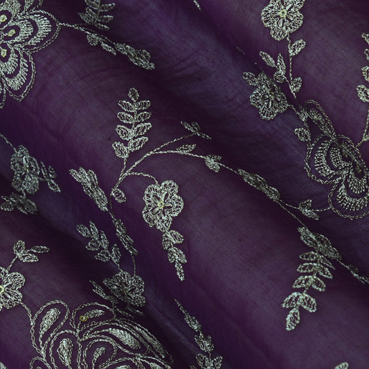 Chanderi Embroidery Fabric