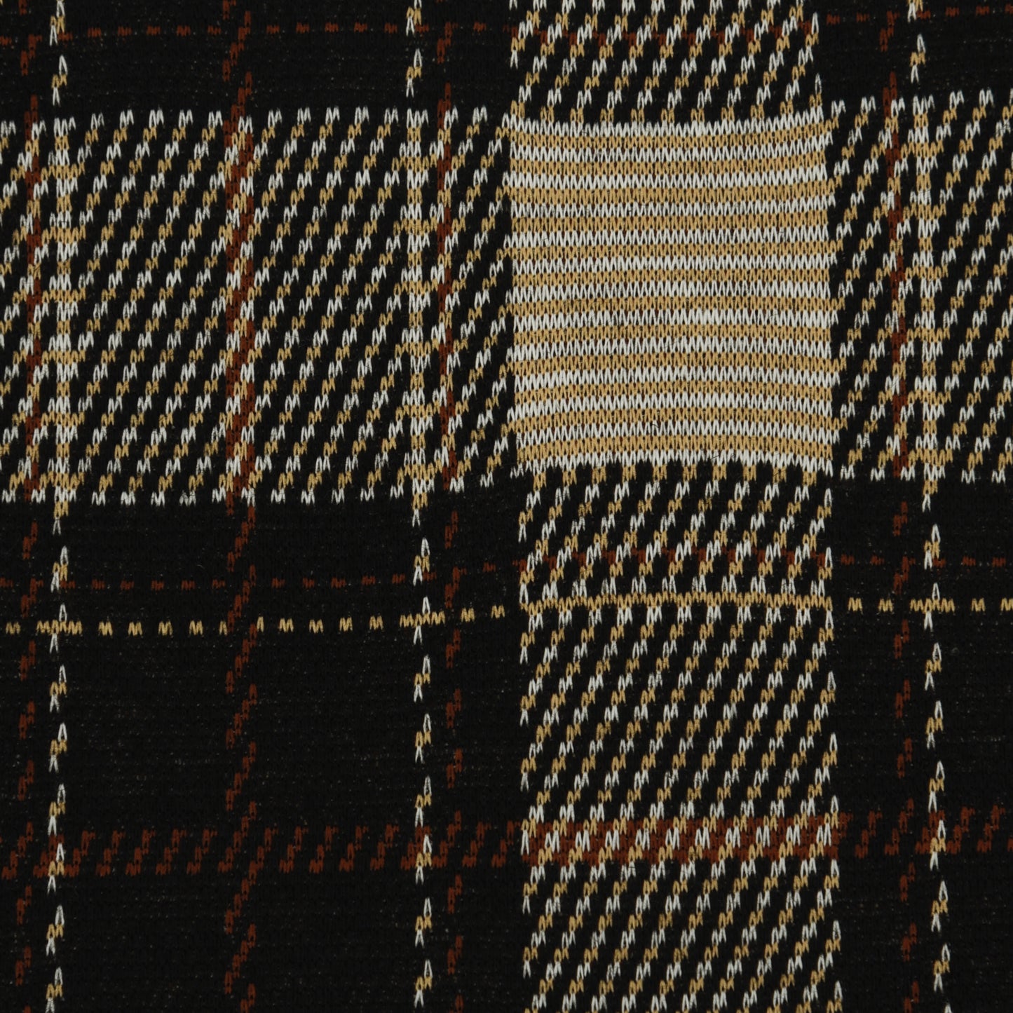 Multicolor Woolen Lycra Check Print Fabric