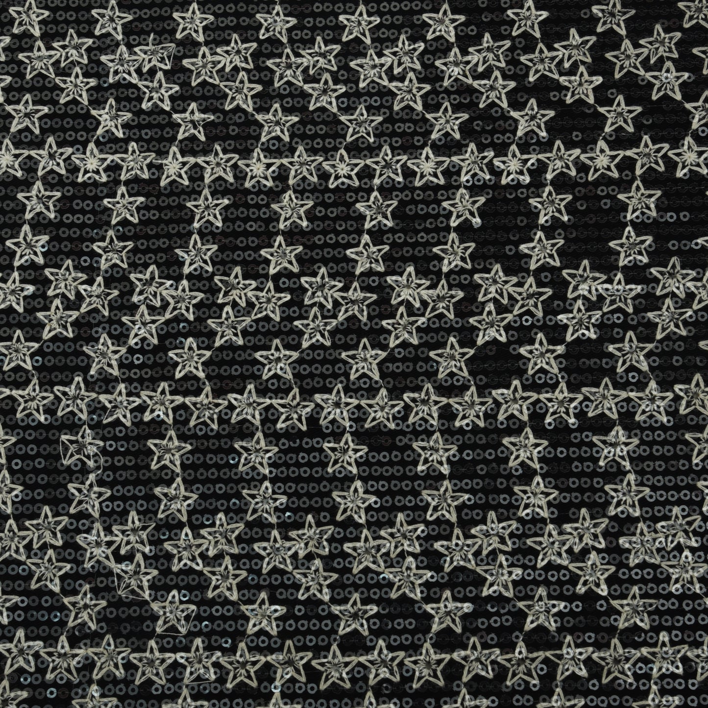 Black Color Heavy Denim Embroidery Fabric