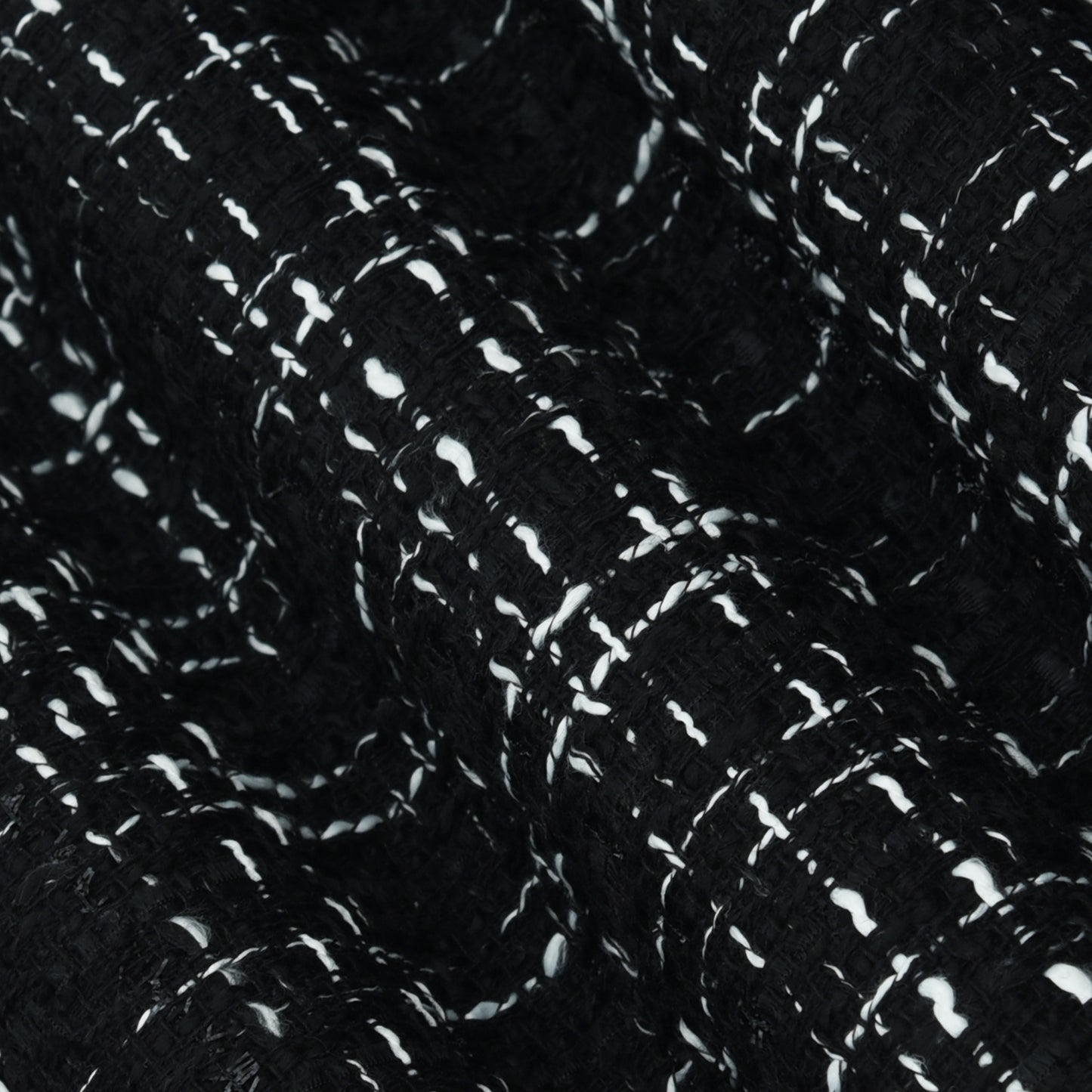 Black Color Heavy Woolen Shimmer Fabric