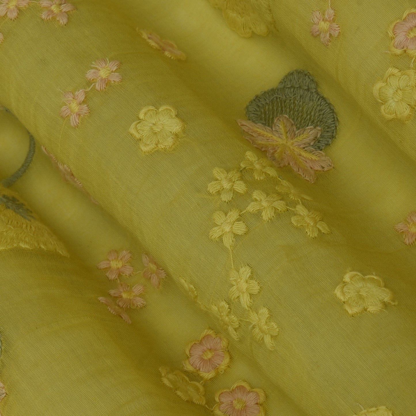 Chanderi Embroidery Fabric