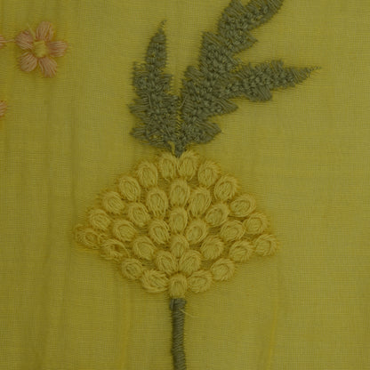 Chanderi Embroidery Fabric