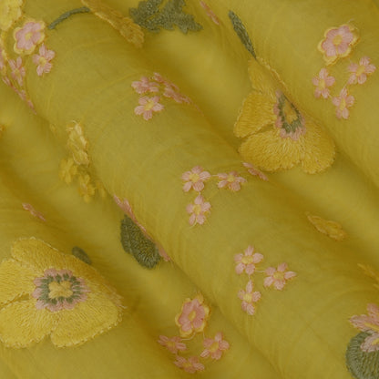 Chanderi Embroidery Fabric