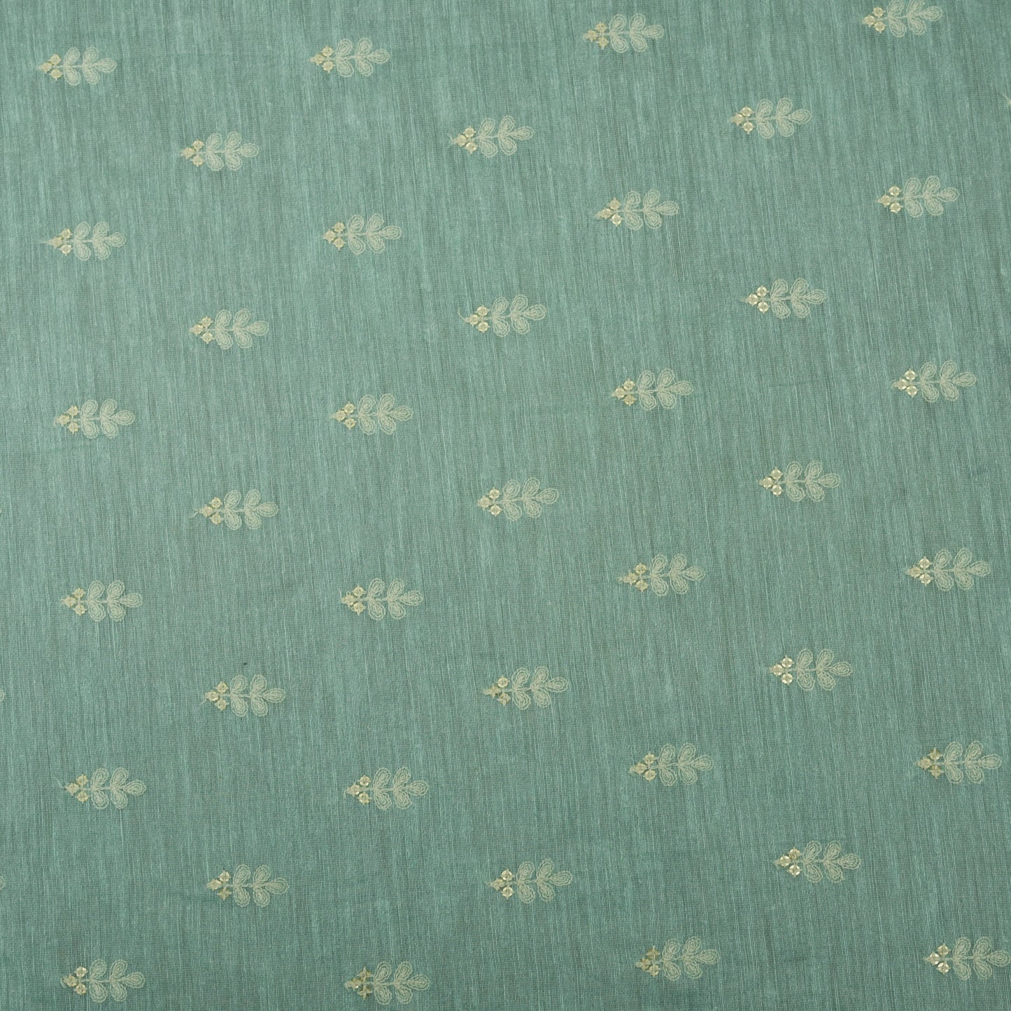 Powder Blue Linen Booti Fabric