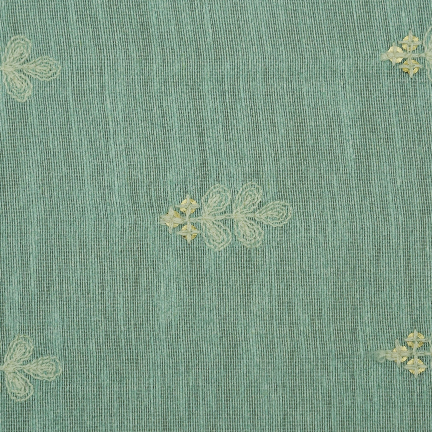 Powder Blue Linen Booti Fabric