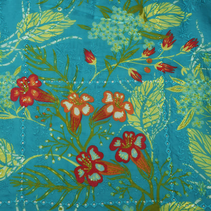 Multicolor Organza Print Embroidery Fabric