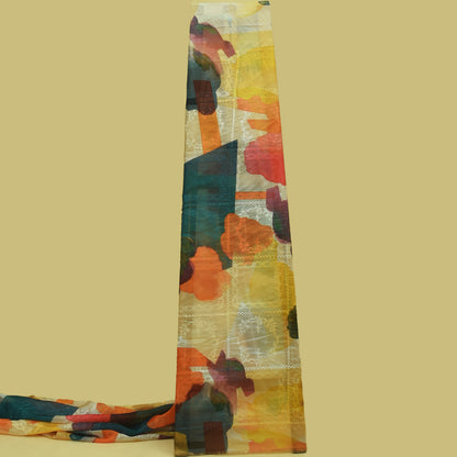 Multicolor Organza Print Embroidery Fabric