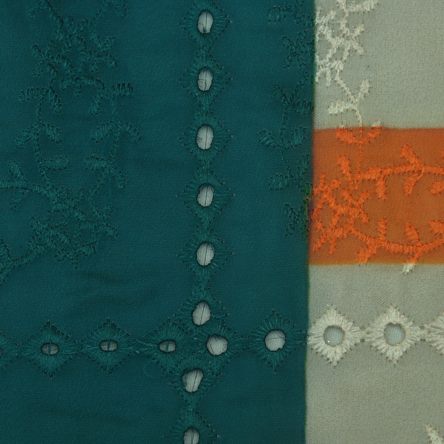 Multicolor Organza Print Embroidery Fabric