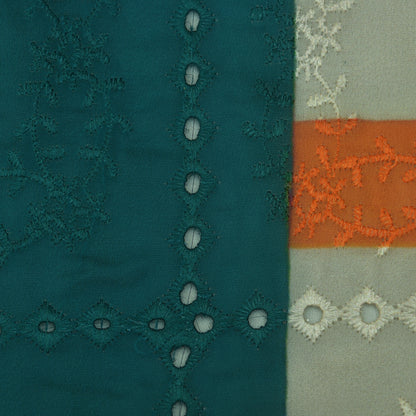 Multicolor Organza Print Embroidery Fabric