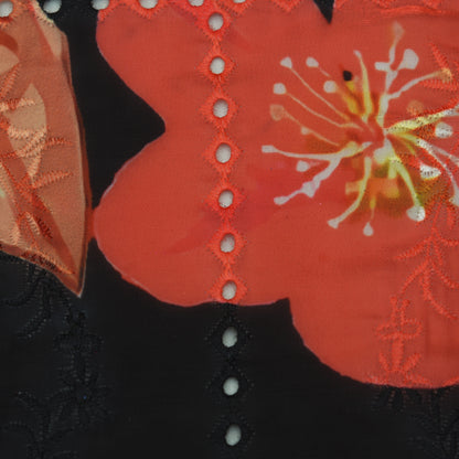 Multicolor Organza Print Embroidery Fabric