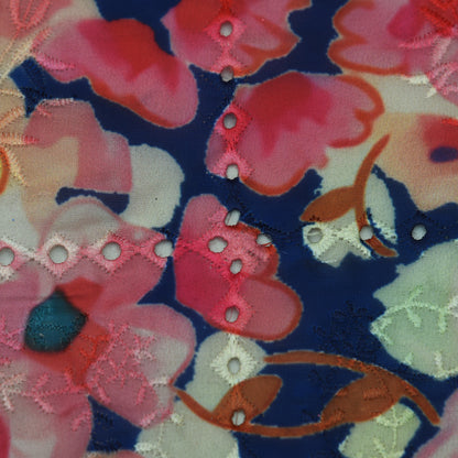 Multicolor Organza Print Embroidery Fabric