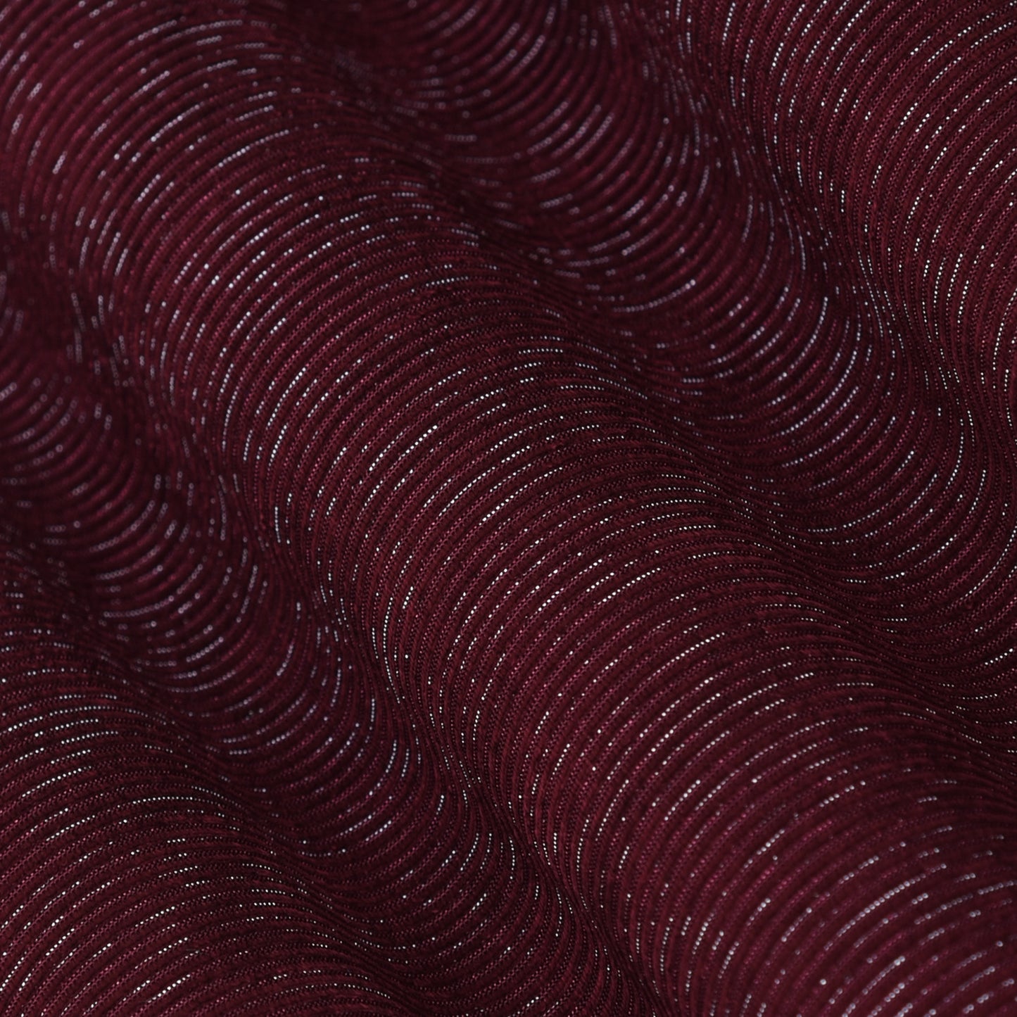 Maroon Color Velvet Lycra Stripe Shimmer Fabric