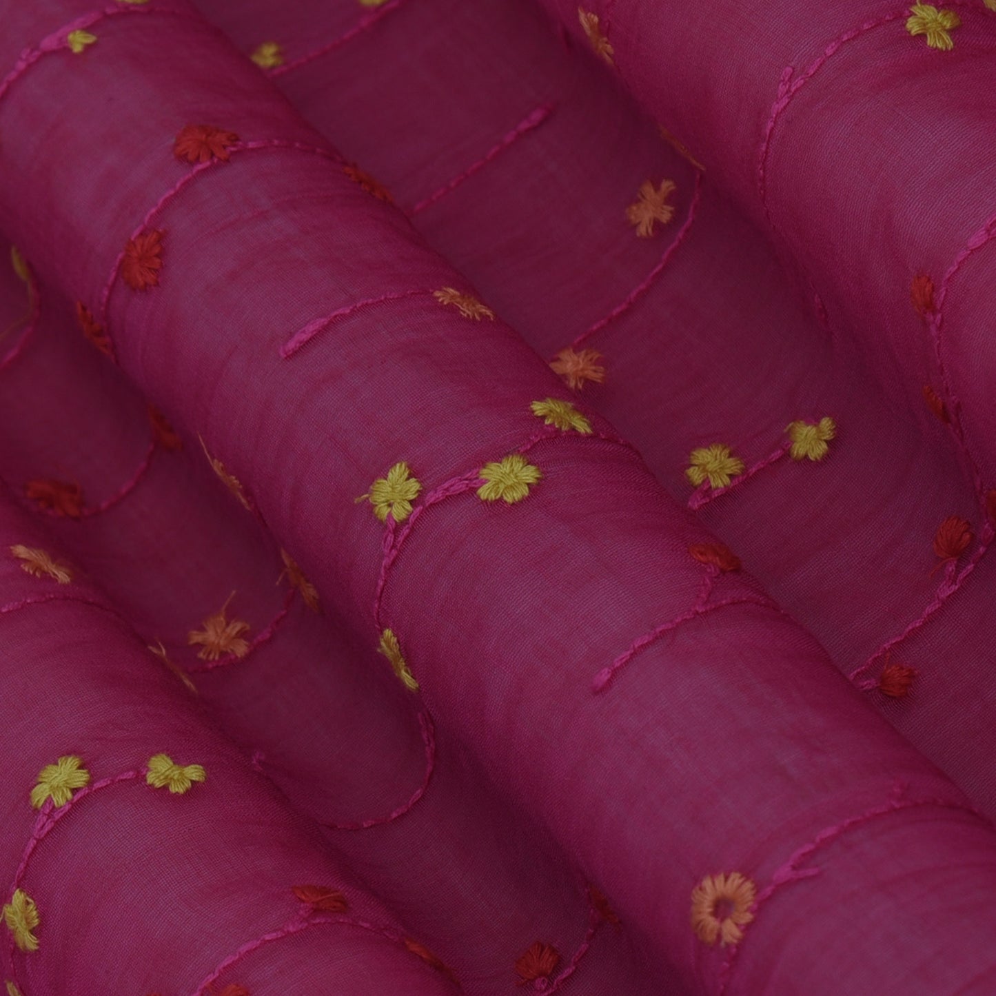 Chanderi Embroidery Fabric