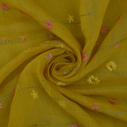 Chanderi Embroidery Fabric