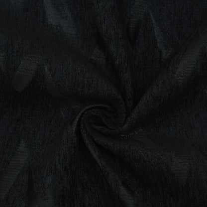 Black Color Woolen jacqurard Shimmer Fabric