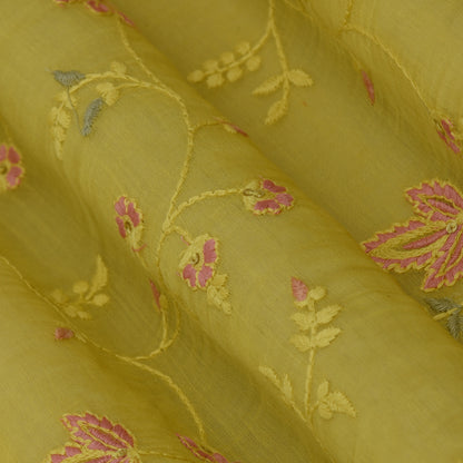 Chanderi Embroidery Fabric