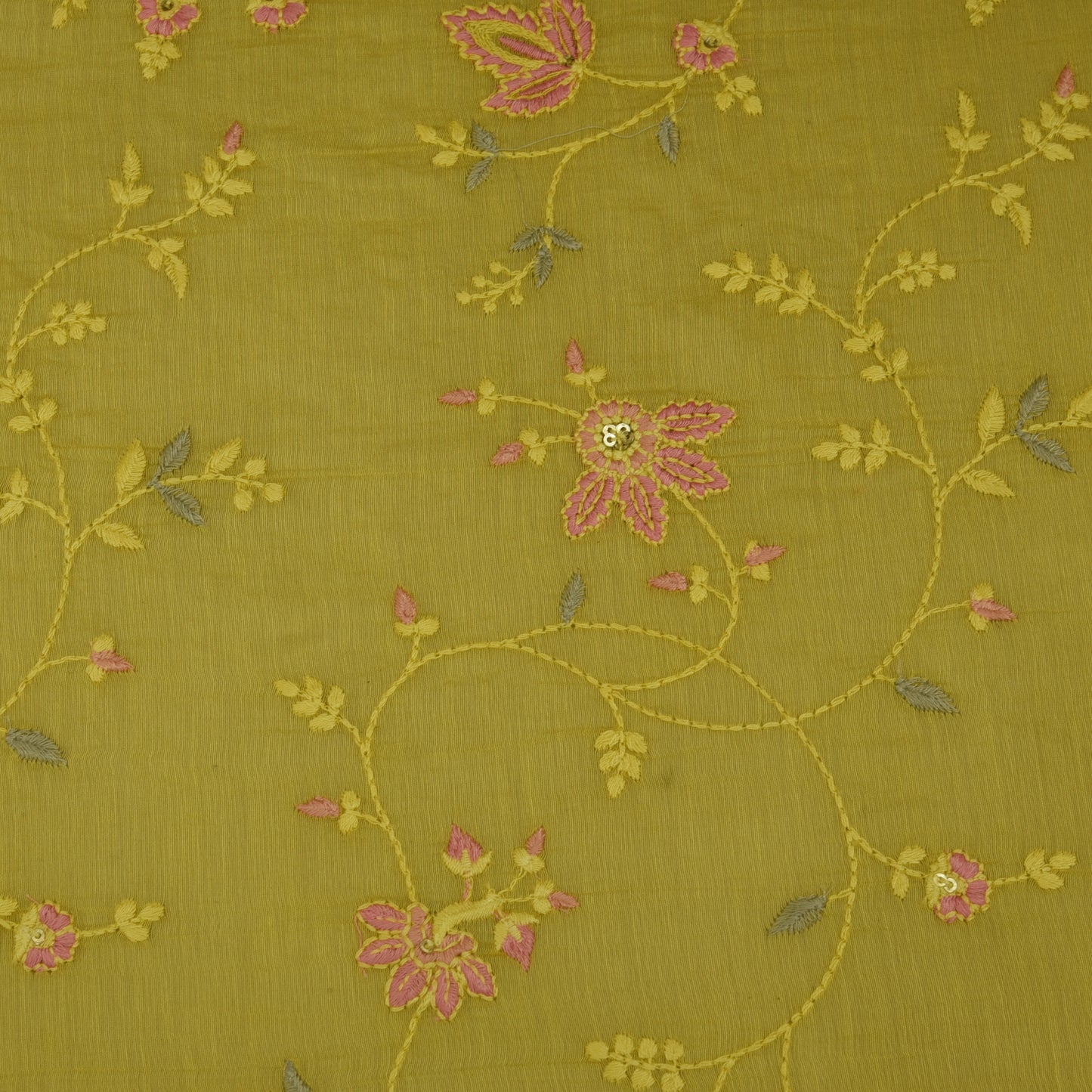 Chanderi Embroidery Fabric