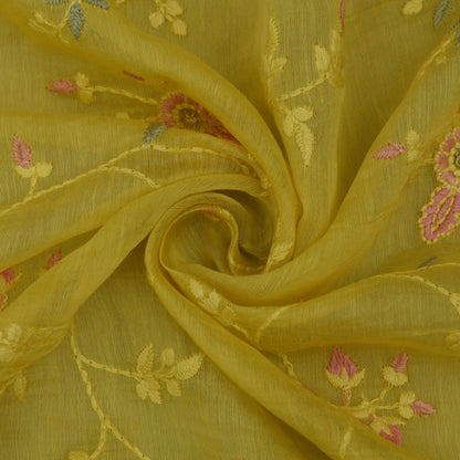 Chanderi Embroidery Fabric