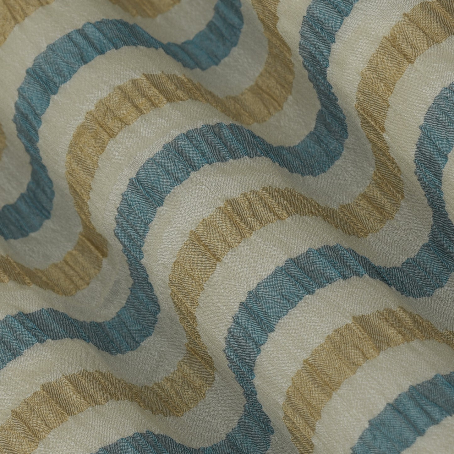 Multicolor Crush Tissue Stripe Fabric