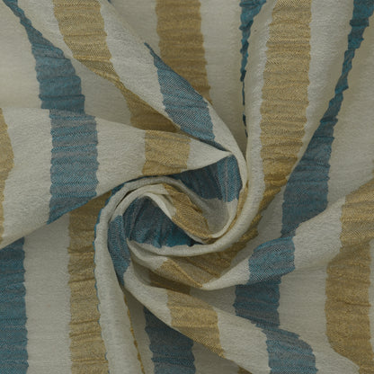 Multicolor Crush Tissue Stripe Fabric