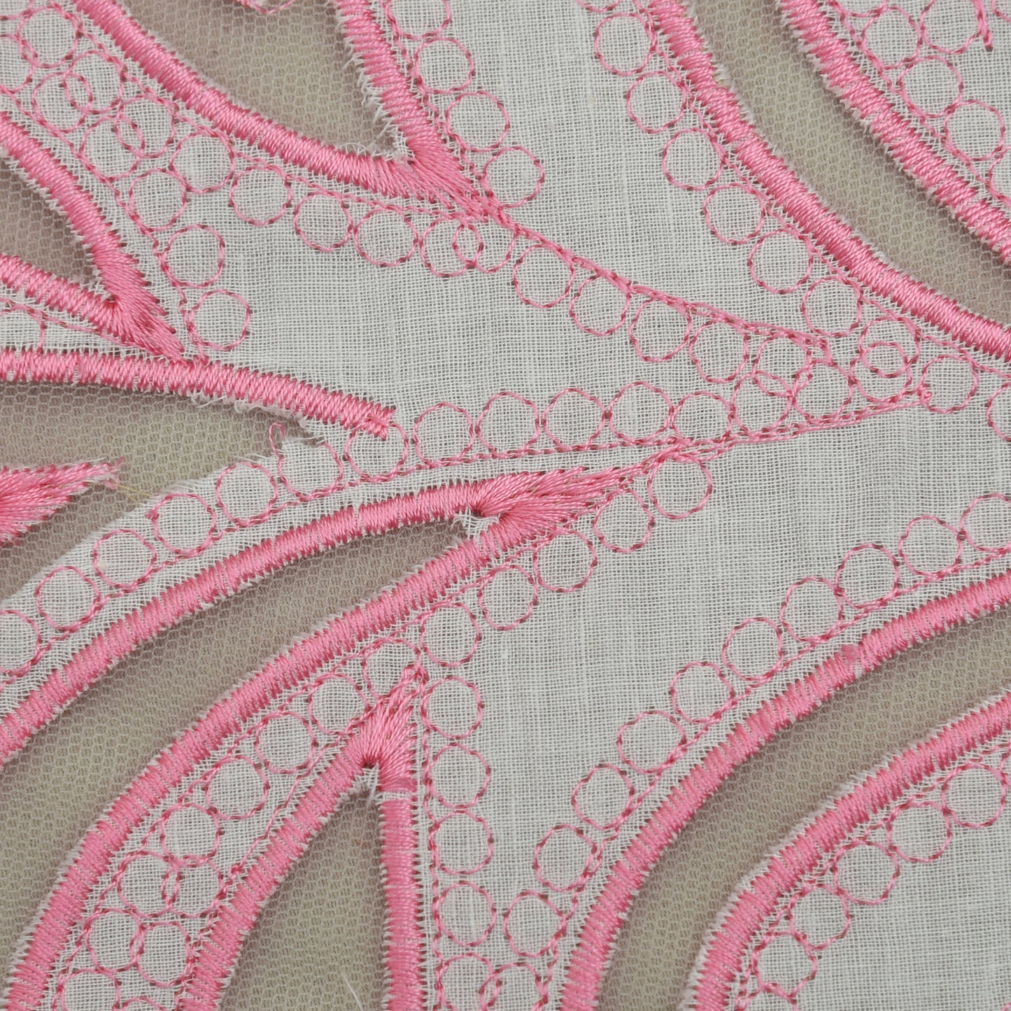 Cotton Chikan Embroidery Fabric