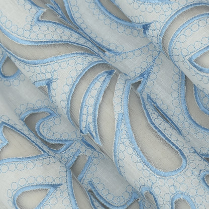 Cotton Chikan Embroidery Fabric