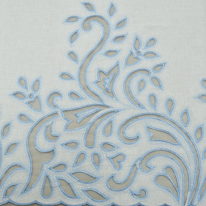 Cotton Chikan Embroidery Fabric