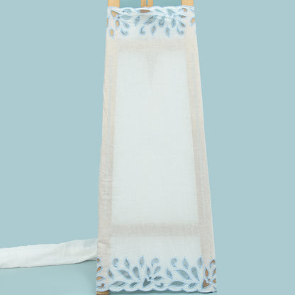 Cotton Chikan Embroidery Fabric