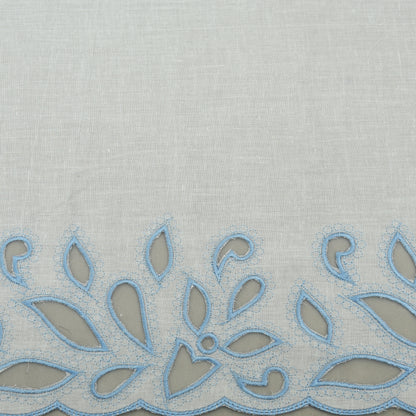 Cotton Chikan Embroidery Fabric