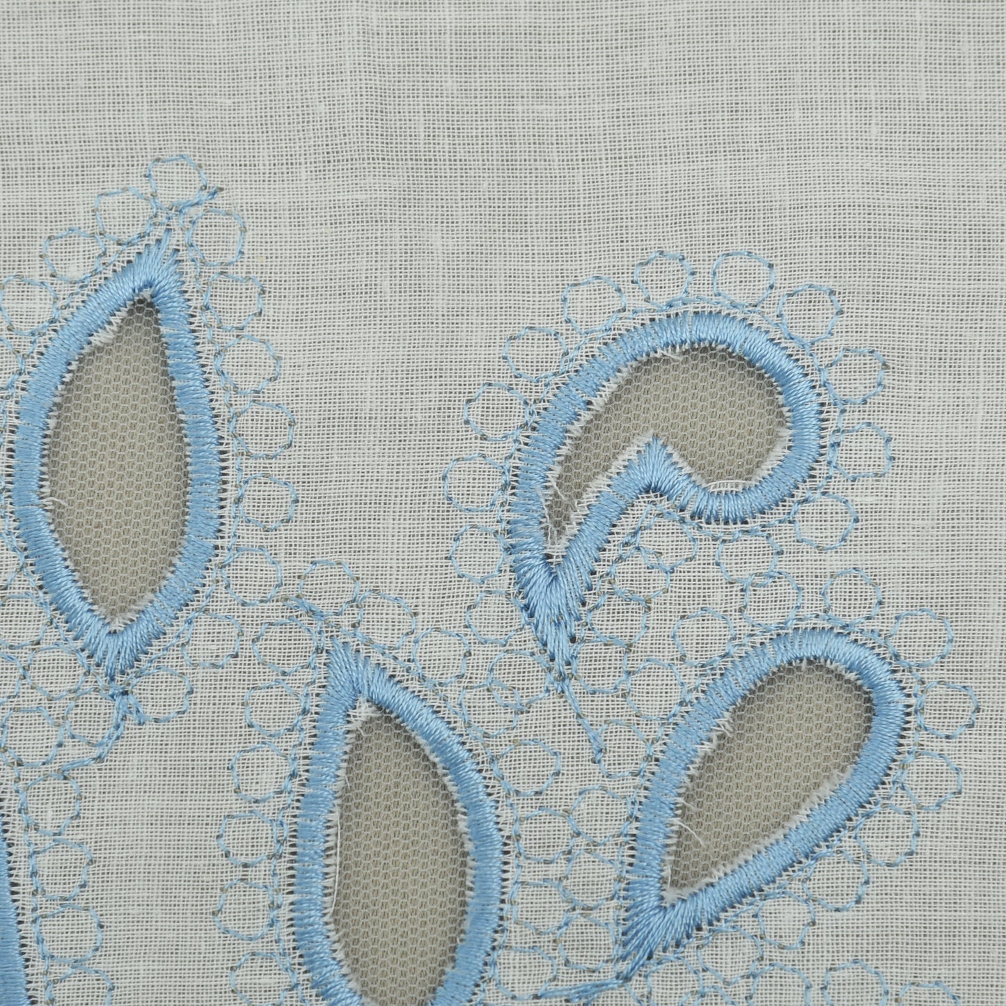 Cotton Chikan Embroidery Fabric