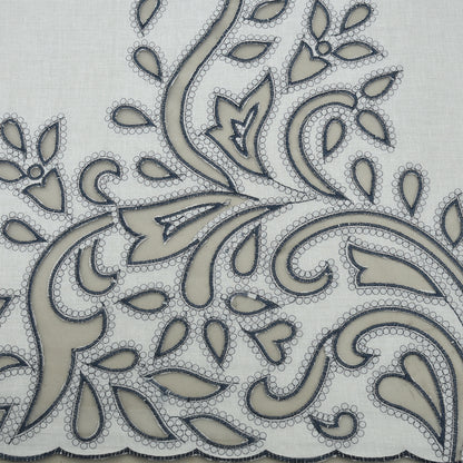 Cotton Chikan Embroidery Fabric