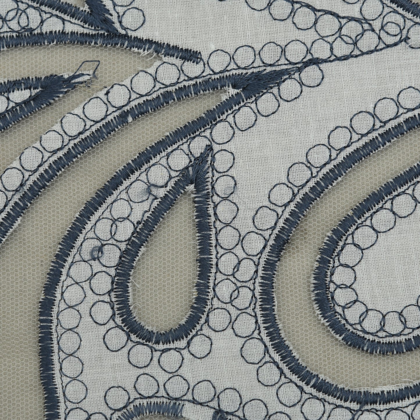 Cotton Chikan Embroidery Fabric