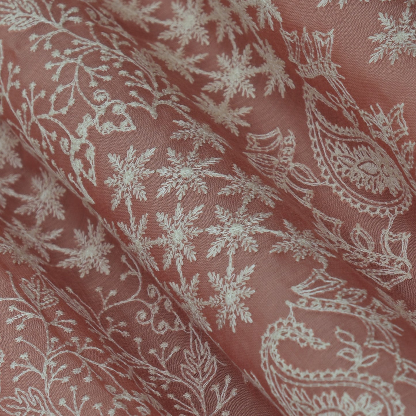 Chanderi Embroidery Fabric