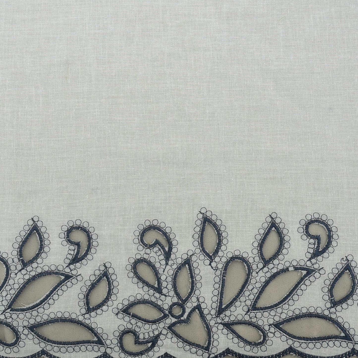 Cotton Chikan Embroidery Fabric