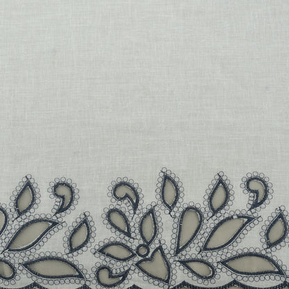 Cotton Chikan Embroidery Fabric