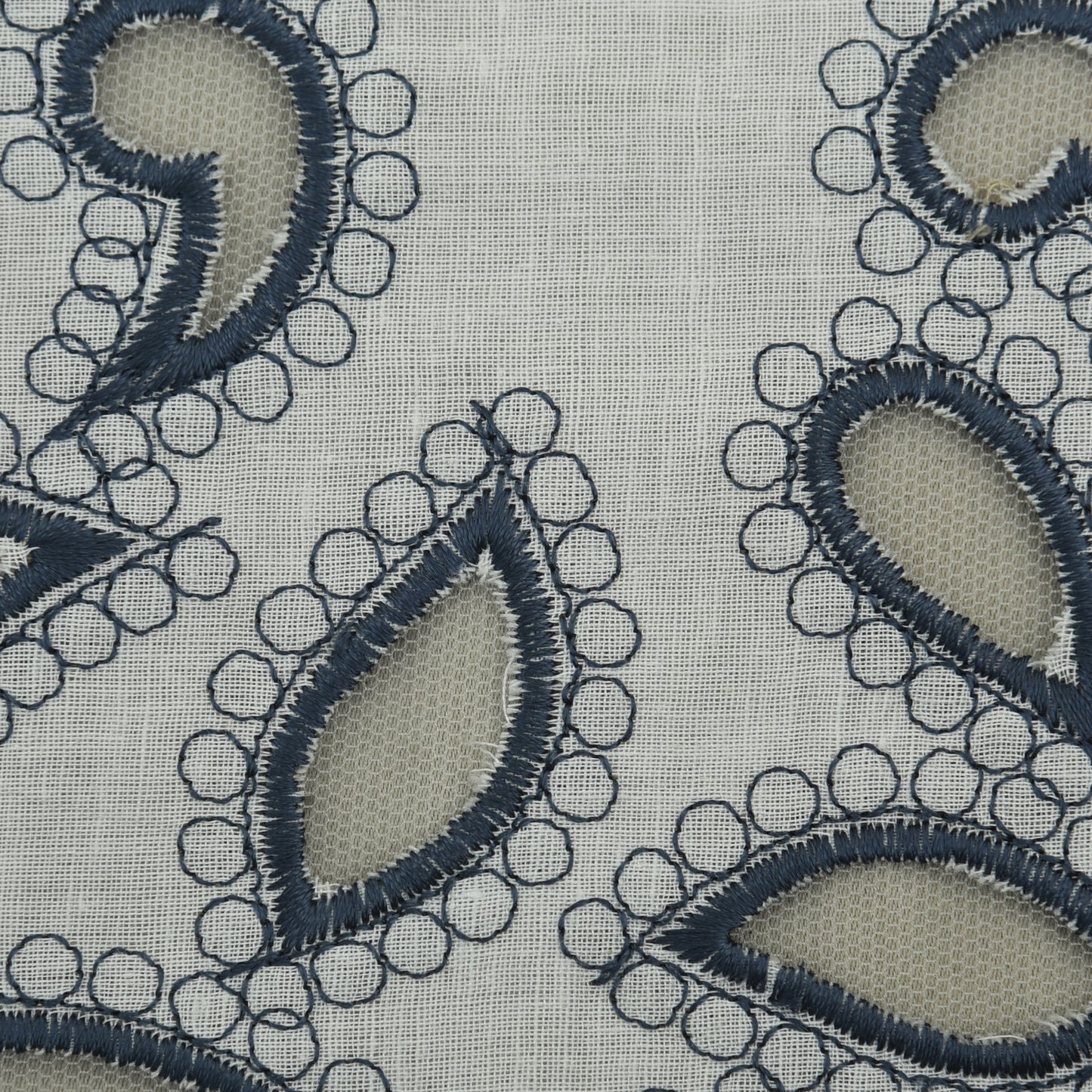 Cotton Chikan Embroidery Fabric