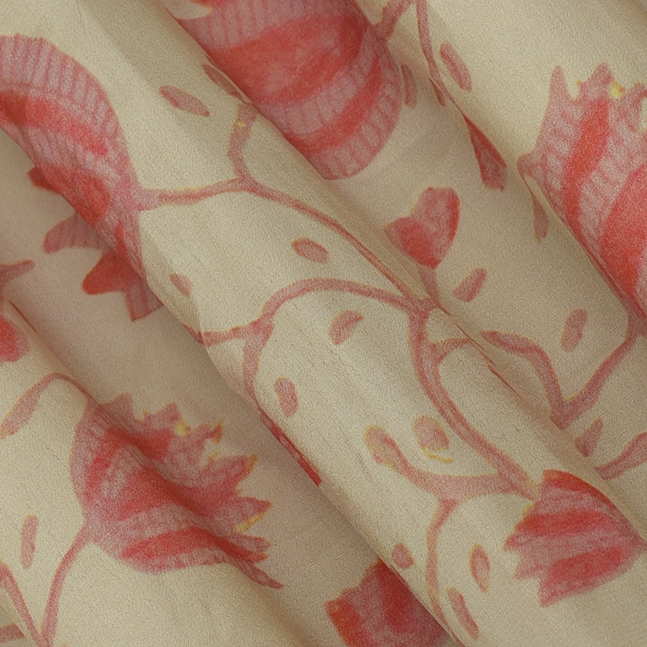 Floral Hydra Crepe Print Fabric
