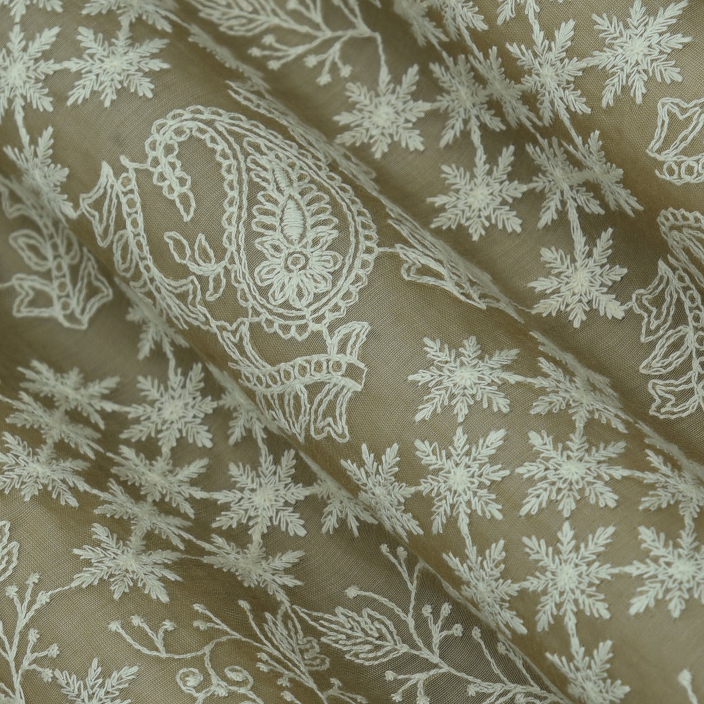 Chanderi Embroidery Fabric