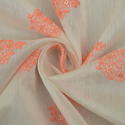 Chanderi Silk Embroidery Fabric