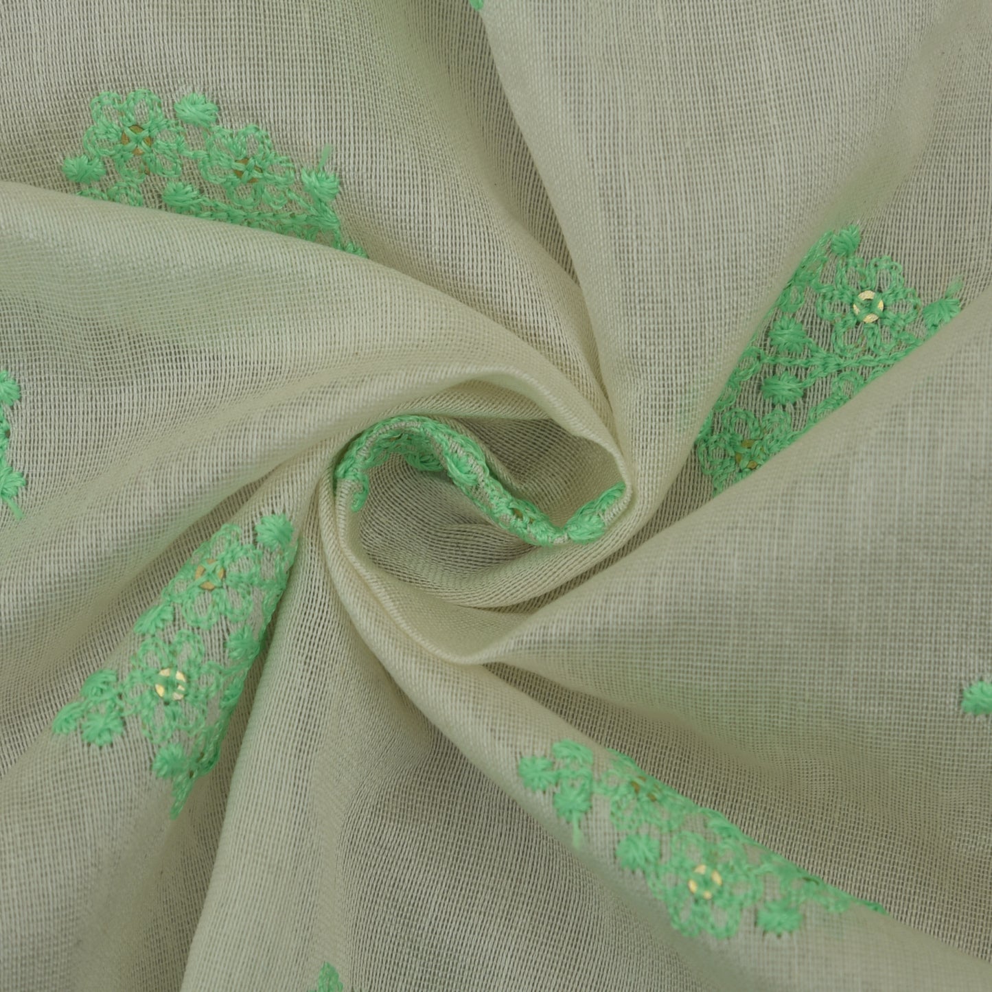 Chanderi Silk Embroidery Fabric