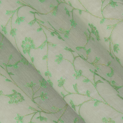 Chanderi Silk Embroidery Fabric