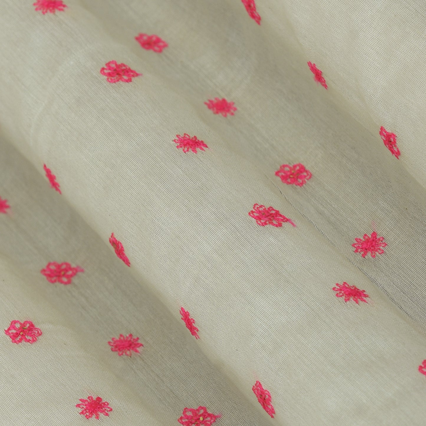 Chanderi Silk Embroidery Fabric