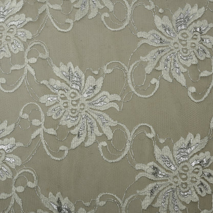 White Color Chantilly Net Fabric