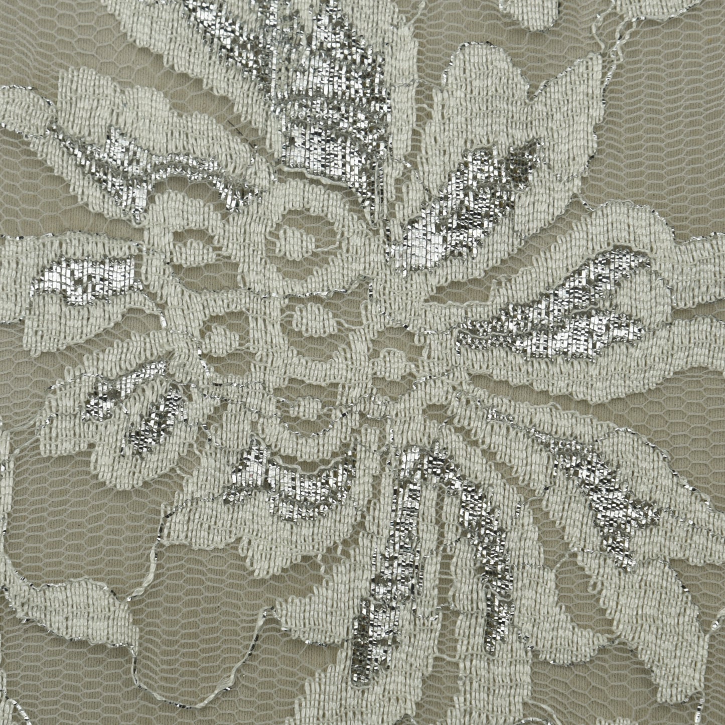 White Color Chantilly Net Fabric