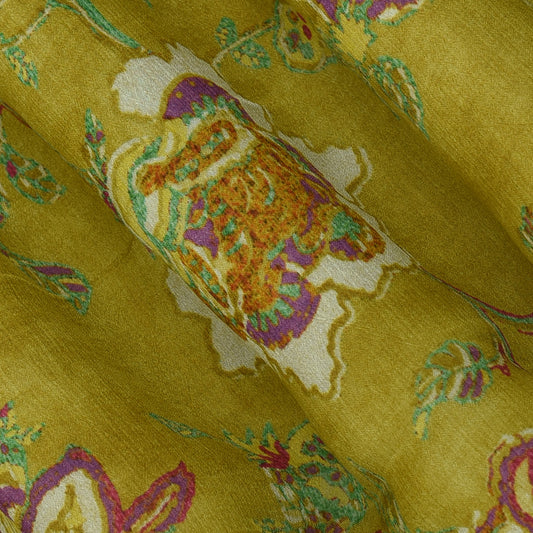 Floral Hydra Chinon Print Fabric