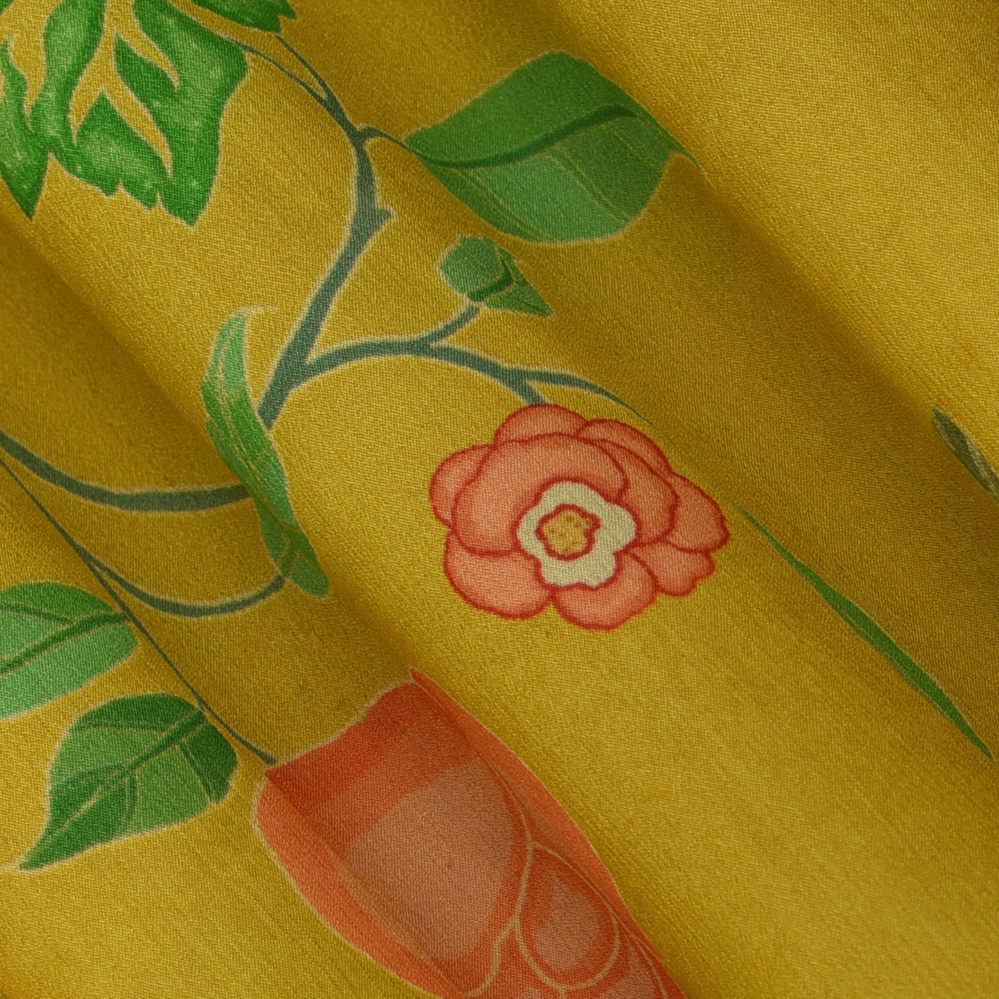 Floral Hydra Chinon Print Fabric